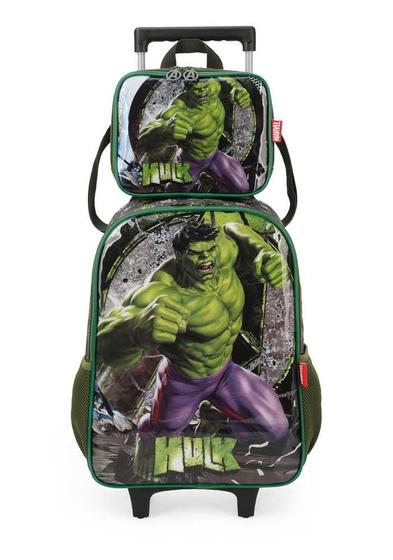 Imagem de Kit Mochila de Rodinha e Lancheira Térmica Hulk Luxcel 39572