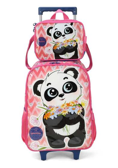 Imagem de Kit Mochila de Rodinha  Feminina Ursinho Panda Up4You 39362