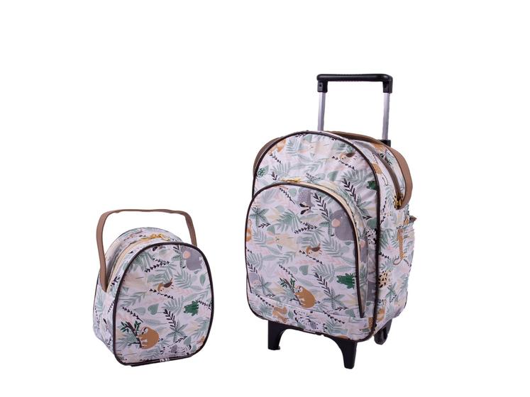 Imagem de Kit Mochila De Rodinha Infantil Bichinho Escolar G Lancheira