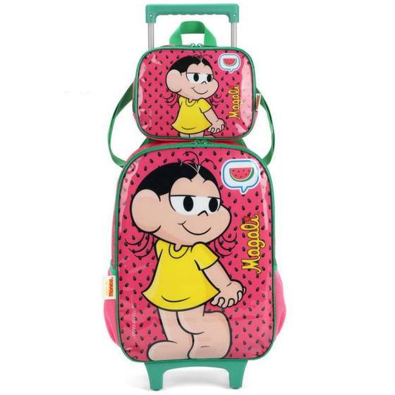 Imagem de Kit Mochila De Rodinha Magali Pink +Lancheira Luxcel