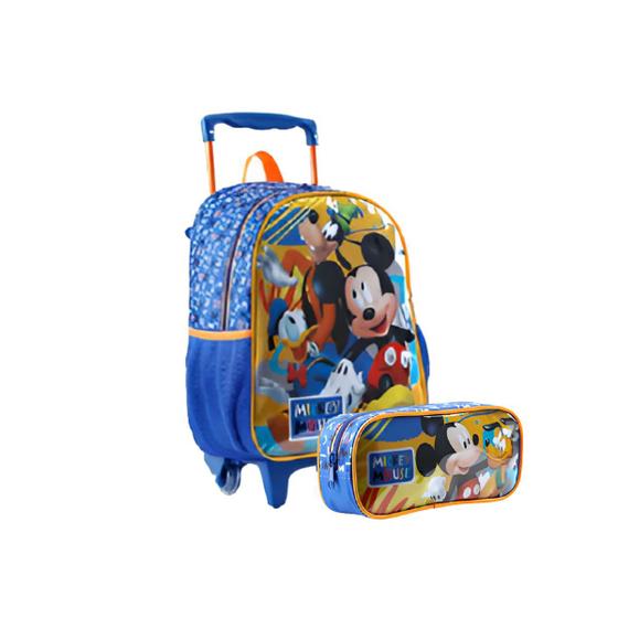 Imagem de Kit Mochila de Rodinhas e Estojo Mickey Mouse X1- Xeryus