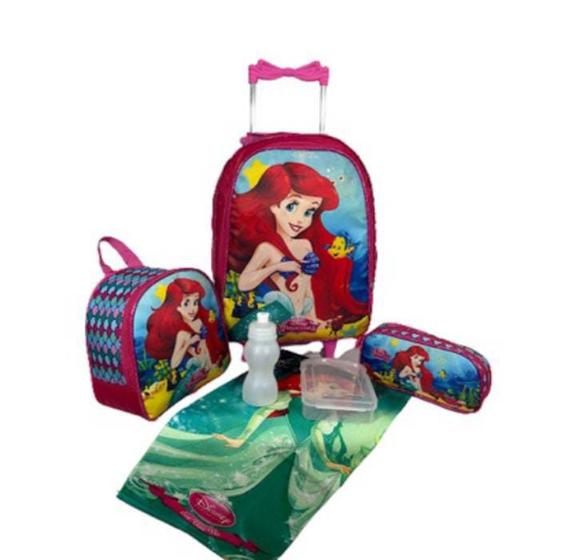 Kit Mochila de Rodinhas Infantil Princesa Ariel - Mochilas - Magazine Luiza