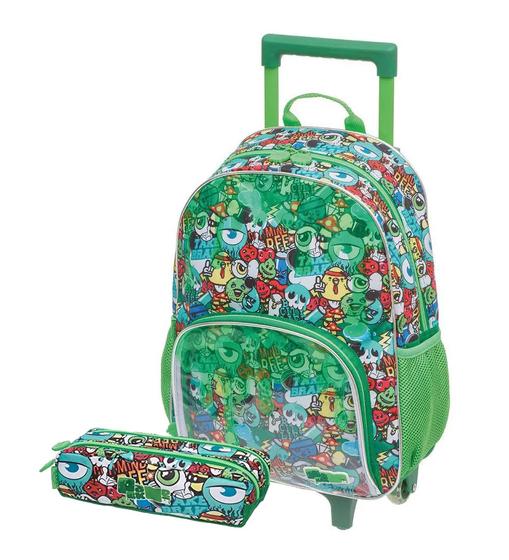 Imagem de Kit Mochila de Rodinhas Pack Me e Estojo Duplo Infantil