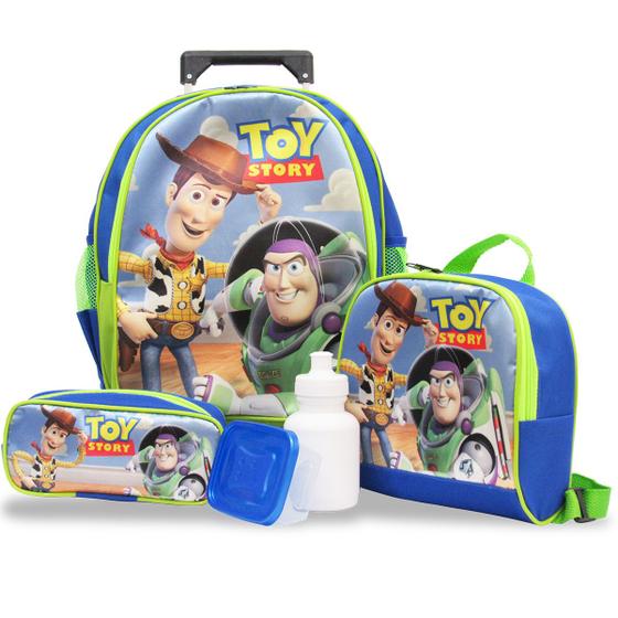 Imagem de Kit Mochila de Rodinhas Tam M Lancheira e Estojo Toy Story