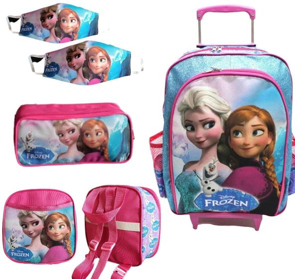 Kit mochila de rodinhas unicórnio escolar infantil meninas brilho moda feminina volta as aulas Menor preço em Kit mochila de rodinhas unicórnio escolar infantil meninas brilho moda feminina volta as aulas