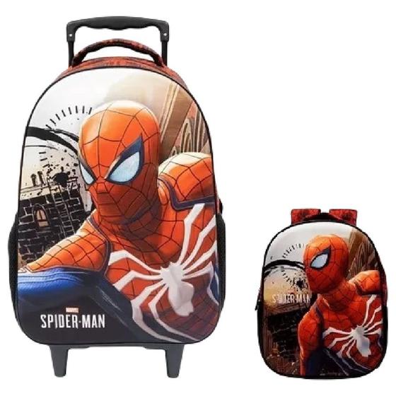 Imagem de Kit Mochila de Rodinhas Xeryus 3D Spider-Man 10970