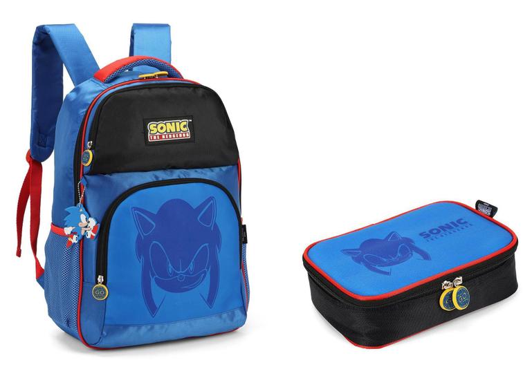 Imagem de Kit Mochila Divisão Para Laptop + Estojo 100 Pens Sonic 