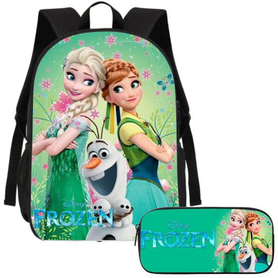 Imagem de Kit Mochila e Estojo Escolar Frozen Volta as Aulas