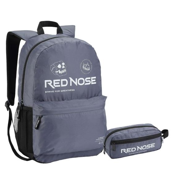 Imagem de Kit Mochila e Estojo Masculina Escolar Red Nose