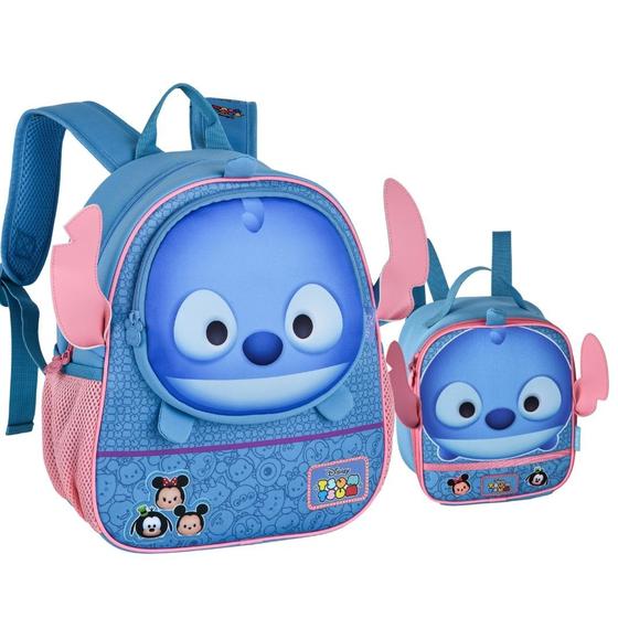 Imagem de Kit Mochila e Lancheira Creche Infantil Tsum Tsum Stitch