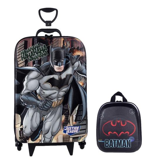 Imagem de Kit Mochila e Lancheira Liga da Justiça Batman Meninos