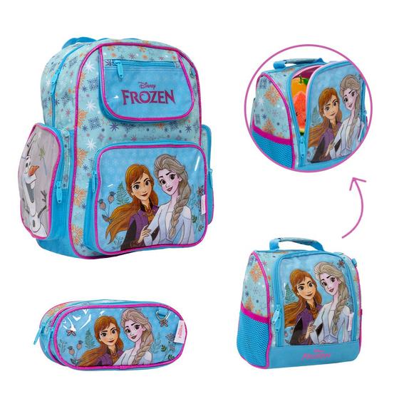 Imagem de Kit Mochila Escolar Feminina Frozen Com Lancheira Térmica