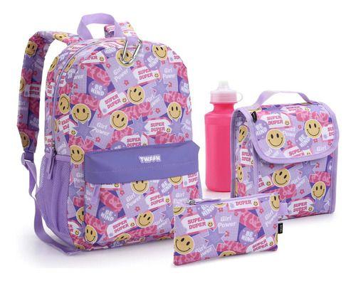 Imagem de Kit Mochila Escolar Happy Smile - Seanite