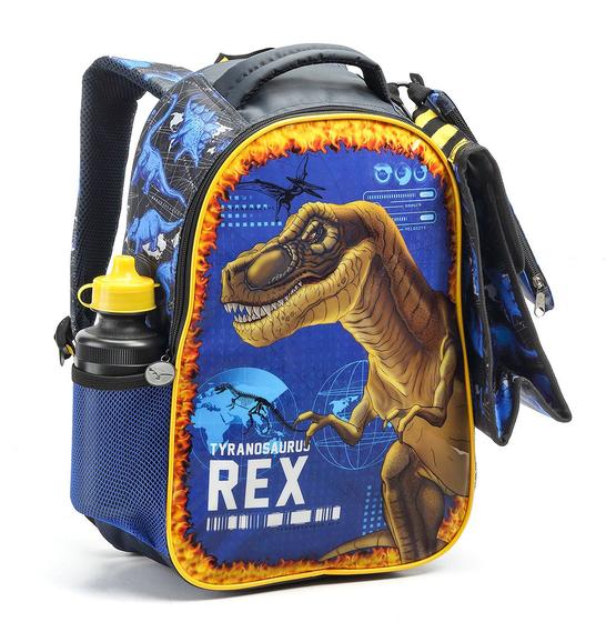 Imagem de Kit Mochila Escolar Infantil Com Lancheira Estojo Dinossauro