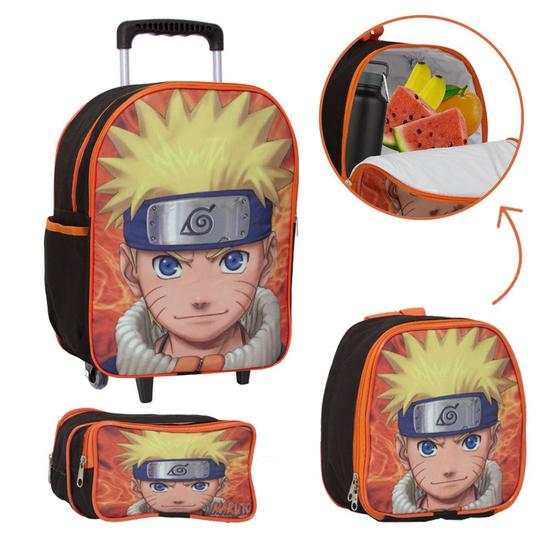 Imagem de Kit Mochila Escolar Infantil Naruto Clássico Criança Tam G