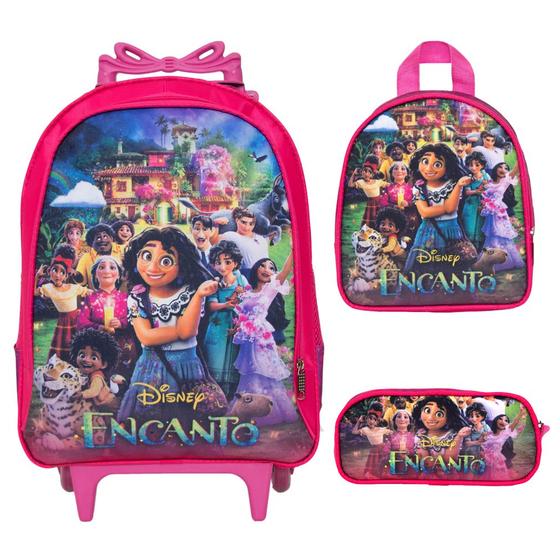 Imagem de Kit Mochila Escolar Lancheira Menina Encanto Lançamento