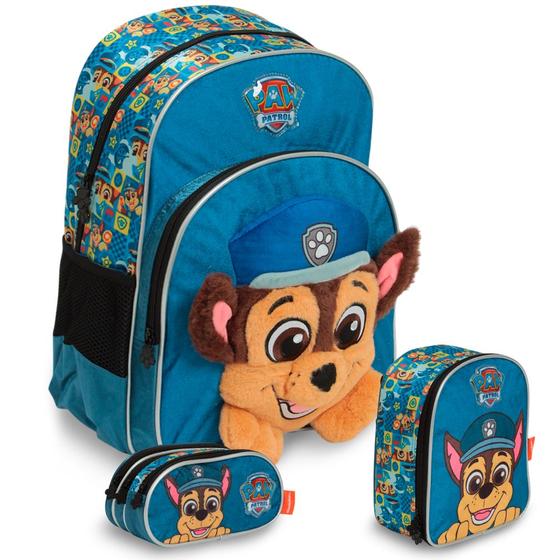 Imagem de Kit Mochila Escolar Masculina Patrulha Canina Reforçada