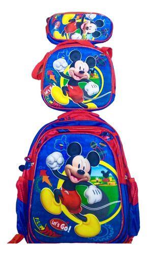 Imagem de Kit Mochila Escolar Michey Mouse Rodas Lancheira Estojo 2024