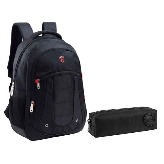 Imagem de Kit Mochila Escolar Notebook SBFP-6207 e Estojo Académie Preto - Fuseco