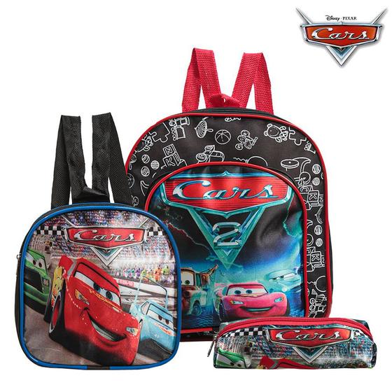 Imagem de Kit Mochila Escolar Pequena Carros McQueen Disney Costa