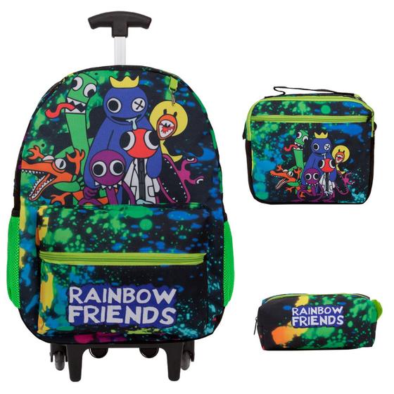 Imagem de Kit Mochila Escolar Rodinha Rainbow Friends Com Lancheira