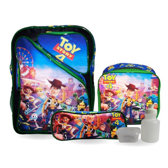 Imagem de Kit Mochila Escolar Toy Story Costas Grande