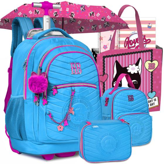 Kit Mochila Estojo e Lancheira Rb Rebecca Bonbon Escolar Carrinho Rodinha é boa?