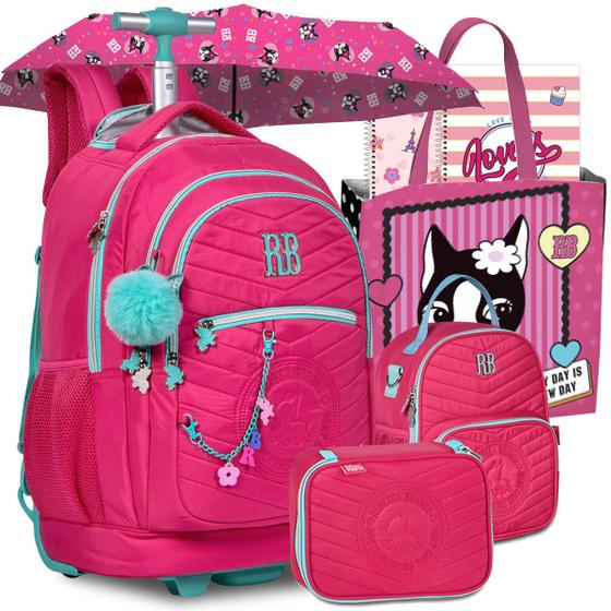 Kit Mochila Estojo e Lancheira Rb Rebecca Bonbon Escolar Carrinho Rodinha Menor preço em Kit Mochila Estojo e Lancheira Rb Rebecca Bonbon Escolar Carrinho Rodinha