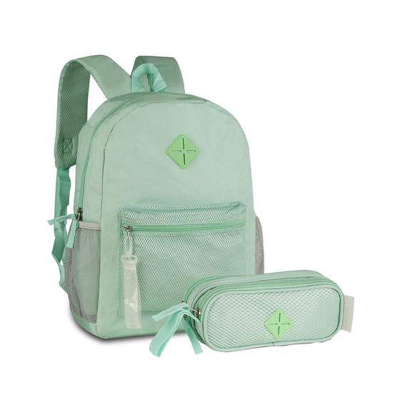 Imagem de Kit Mochila + Estojo Feminino Pastel color