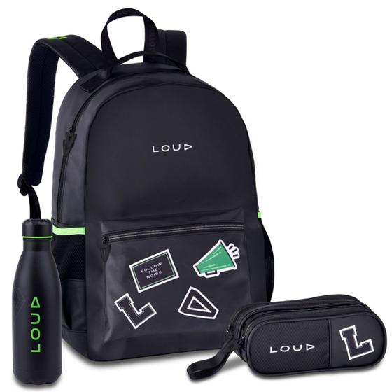 Imagem de Kit Mochila Estojo Loud Gamer Lançamento Meninos Escolar