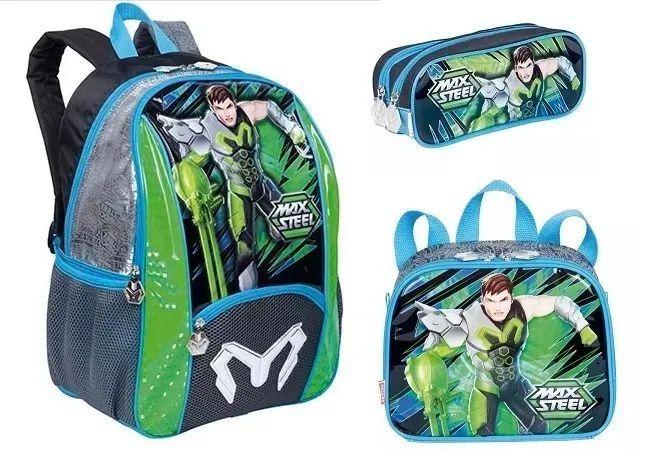 Imagem de Kit Mochila G Max Steel Costas 18y Sestini 2018 Lançamento