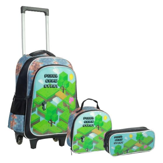 Imagem de Kit Mochila Gamecraft Infantil Rodinhas Lançamento 2024 Yepp