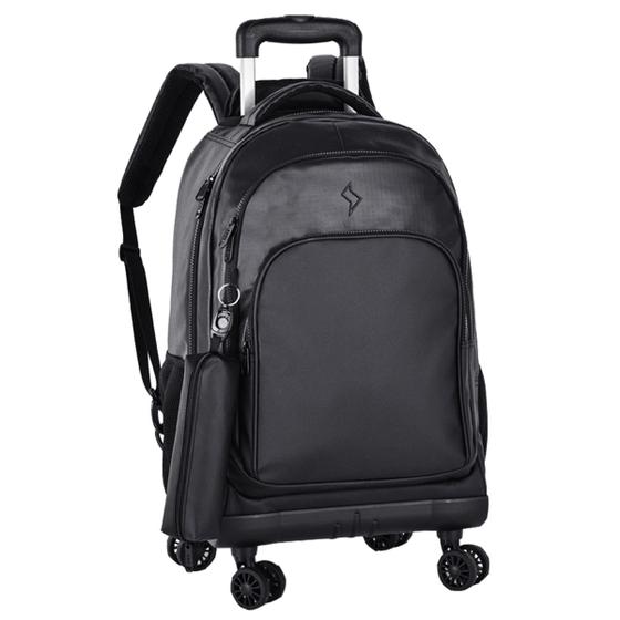 Imagem de Kit Mochila Grande Resistente Notebool Rodinhas 360 Meninos