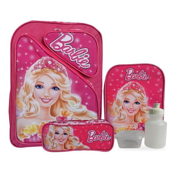 Imagem de Kit Mochila Infantil Barbie Costas