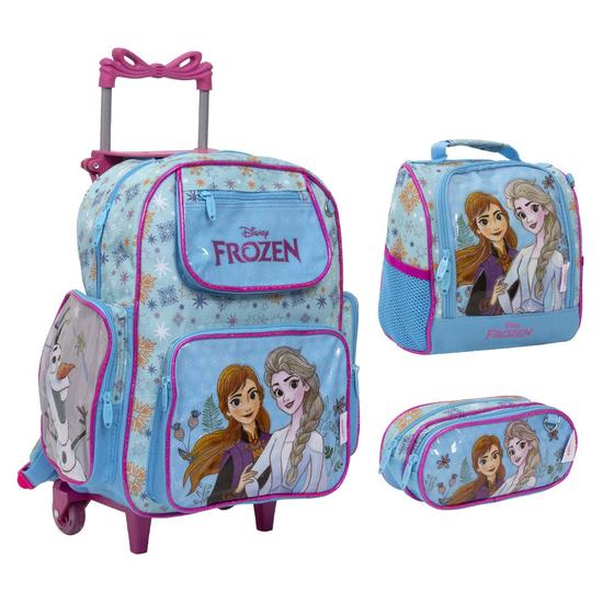 Imagem de Kit Mochila Infantil Com Lancheira Térmica Estampa Frozen