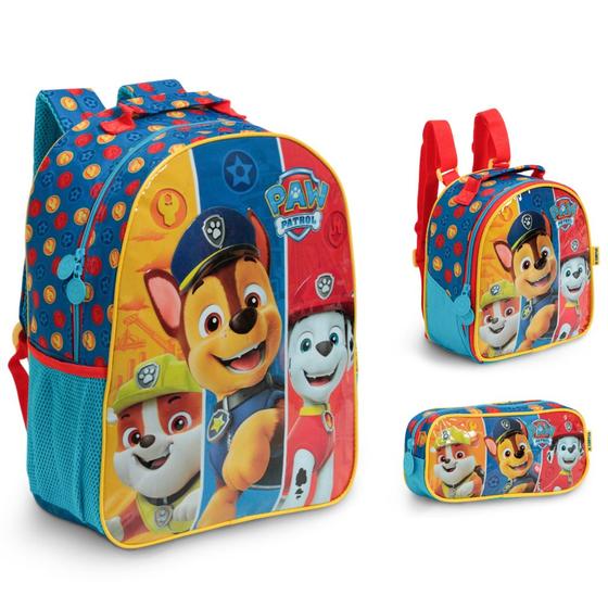 Imagem de Kit Mochila Infantil Com Lancheira Térmica Patrulha Canina