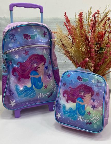Kit Mochila Infantil Com Rodinha Pack Me Little Mermaid Com Lancheira Pacific Mochilas Kit Mochila Infantil Com Rodinha Pack Me Little Mermaid Com Lancheira Pacific Mochilas