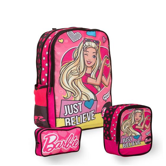 Imagem de Kit Mochila Infantil De Costas Barbie Reforçada Lançamento