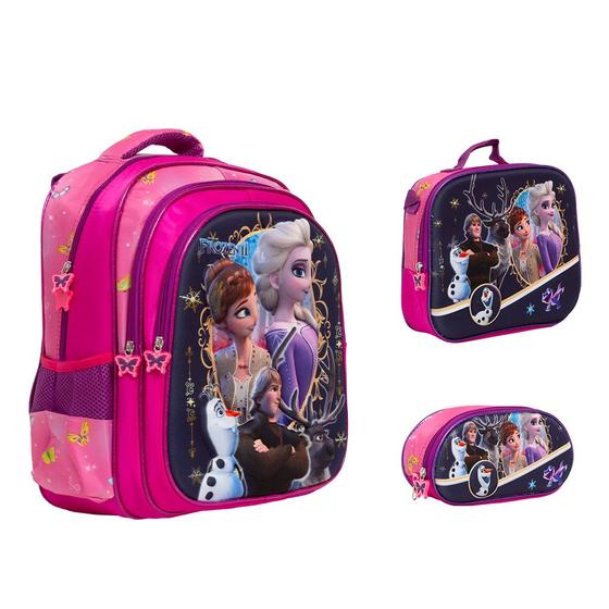 Imagem de Kit Mochila Infantil De Costas Frozen Passeio Creche Toys 2U