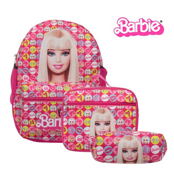 Imagem de Kit Mochila Infantil Feminina Estampa Barbie Envio Imediato