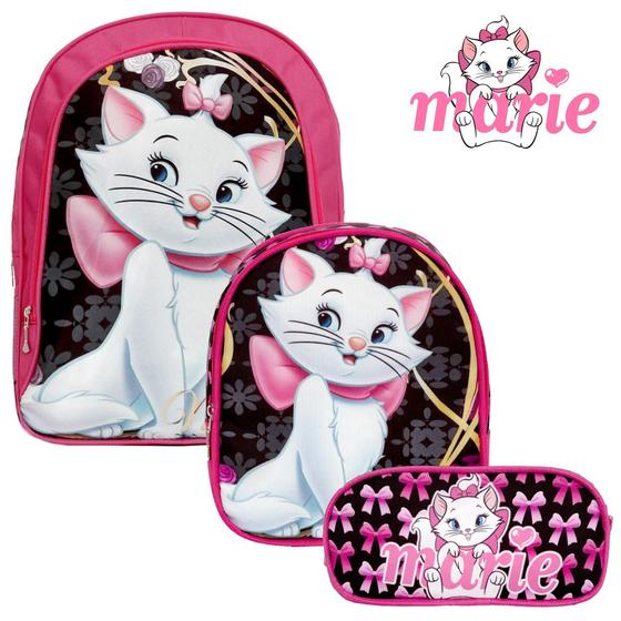 Imagem de Kit Mochila Infantil Lancheira E Estojo Gata Marie