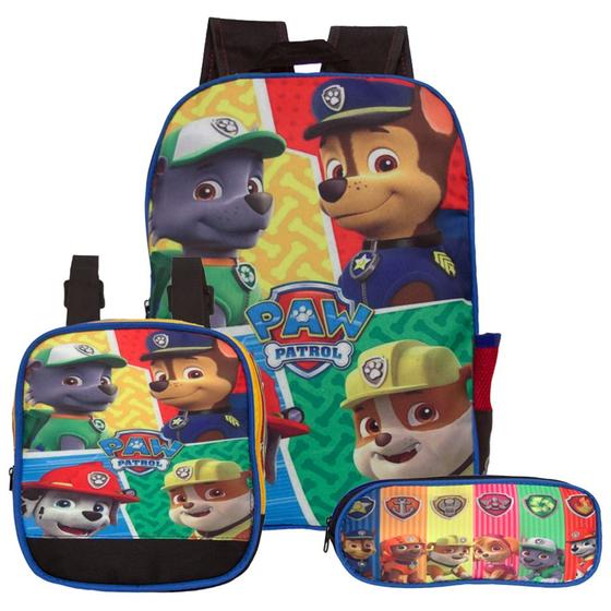 Imagem de Kit Mochila Infantil Masculina Patrulha Canina Lançamento