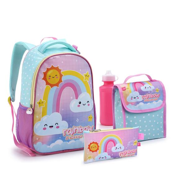 Imagem de Kit Mochila Infantil Menina Escolar Estampas Super Fofas