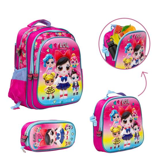 Imagem de Kit Mochila Infantil Menina LOL Surprise Envio Imediato