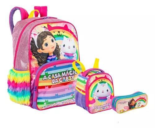 Imagem de Kit Mochila Infantil Meninas A Casa Da Gabby Costas Grande