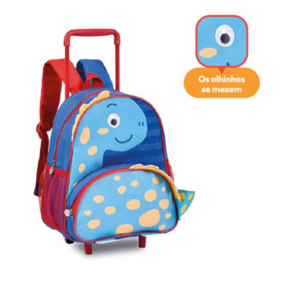 Imagem de Kit mochila infantil menino Clio Dinossauro Escola