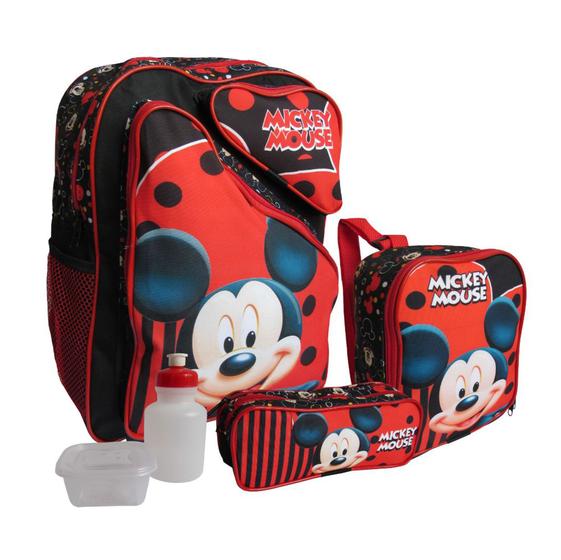 Imagem de Kit Mochila Infantil Mickey Mouse Costas