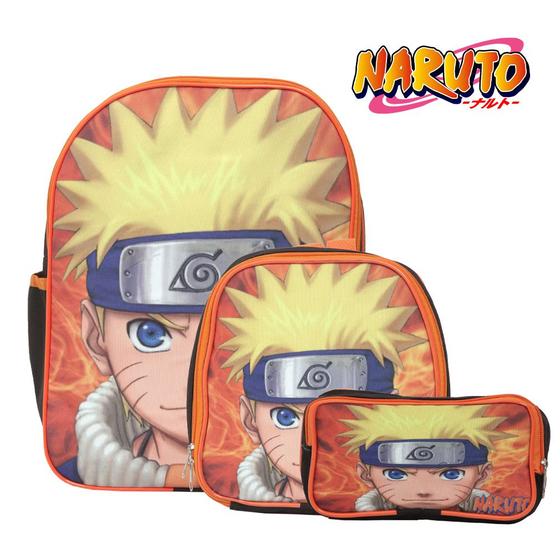 Imagem de Kit Mochila Infantil Naruto Costas Lancheira Envio Imediato