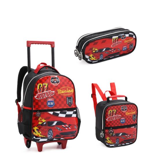 Imagem de Kit Mochila Infantil Rodinha com Lancheira e Estojo