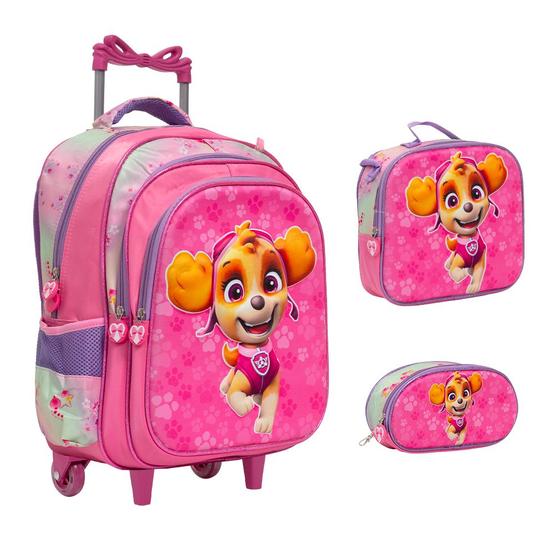 Imagem de Kit Mochila Infantil Skye Rodinhas Tam G Resistente Toys 2U